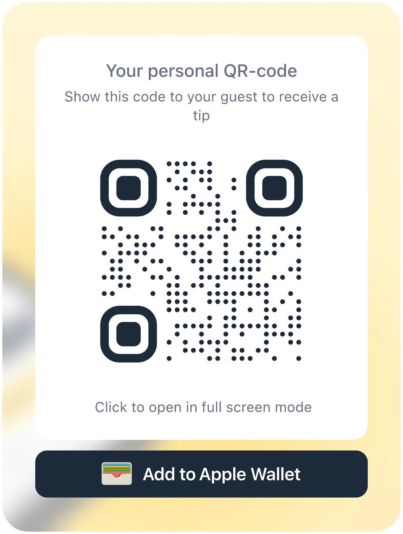 add personal qr code